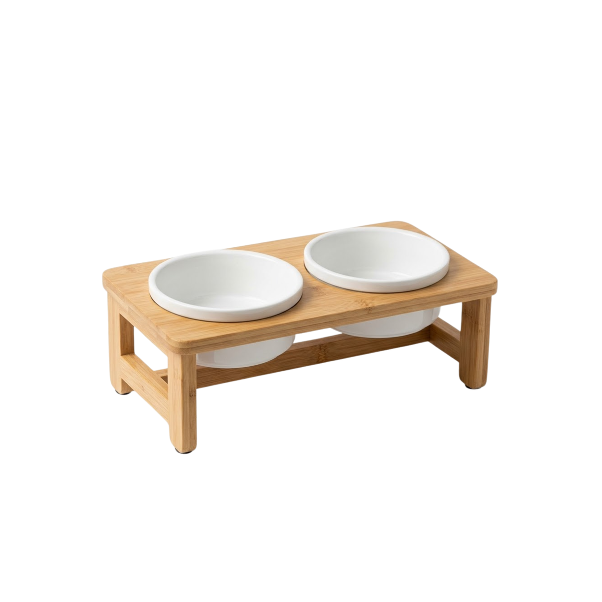 Ubud Double Bowl with Bamboo Stand