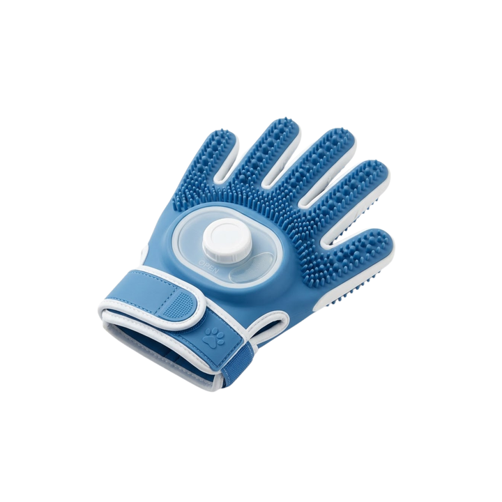 Bath Glove with Shampoo Container