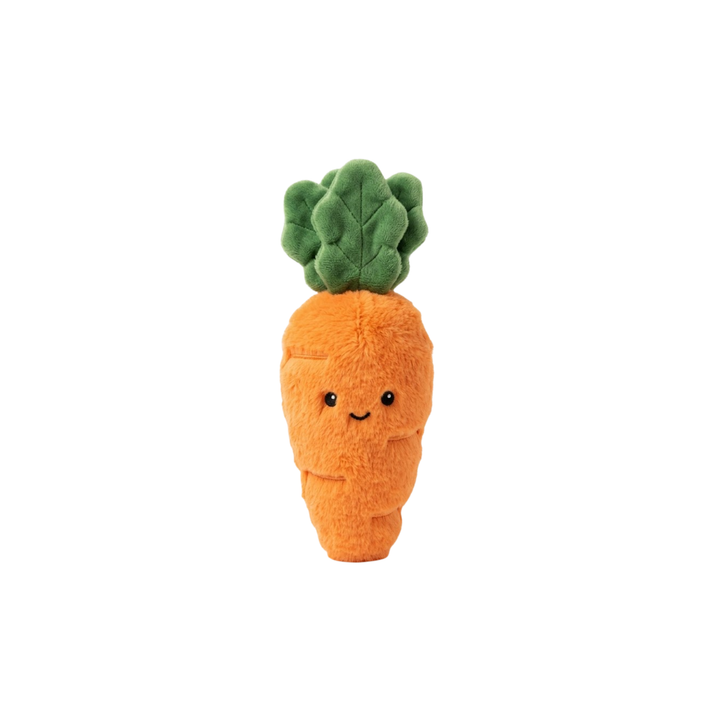 Furry Carrot Dog Toy