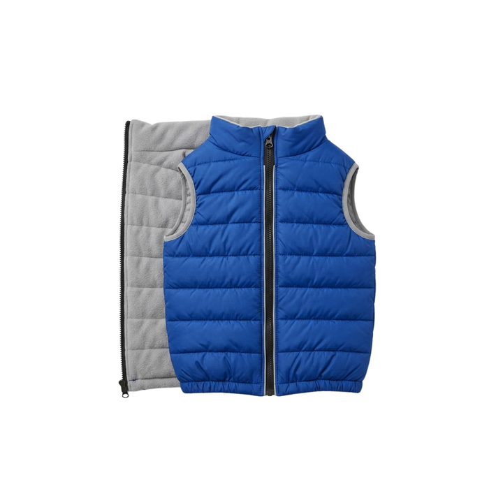 Reversible Puffer Dog Jacket – Blue
